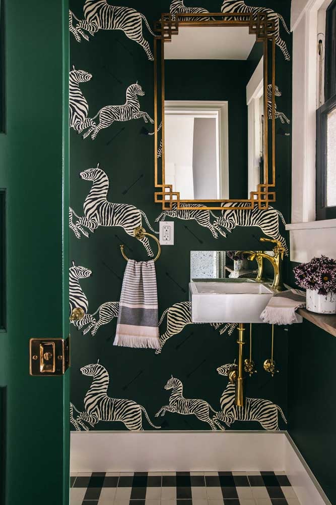 Papel de parede lavabo